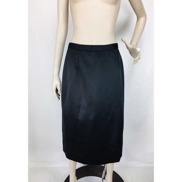 Vintage 60s Henry Lee Black High Waist Straight Skirt & Blazer Business Suit 8 - Picture 5 of 11